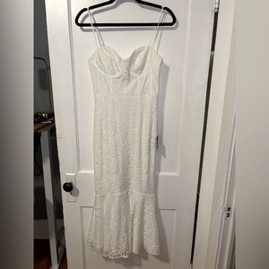 Lulus white lace dress brand new